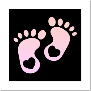 Little Baby Feet Birth cute Pregnancy Women Gifts Posters and Art